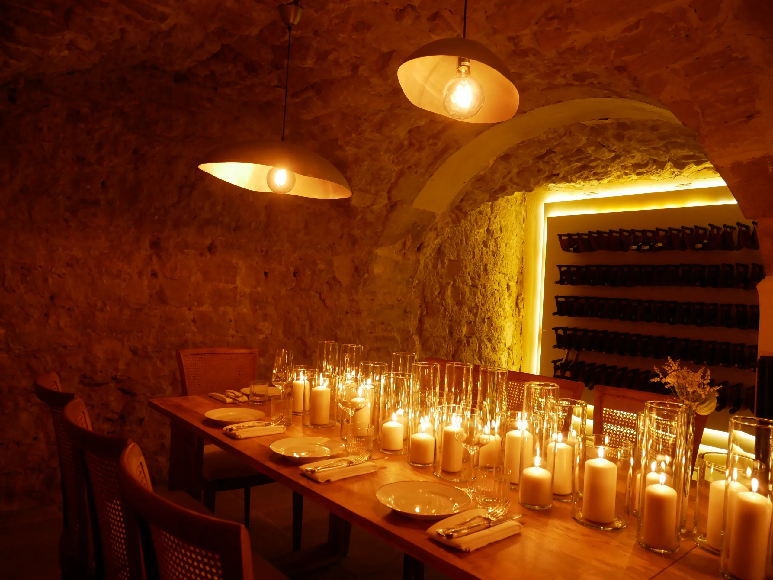 Table avec bougies